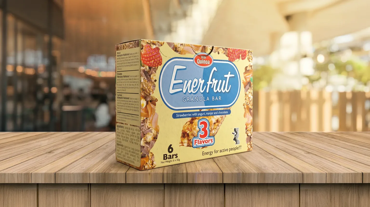 Caja Enerfrut 3 Sabores diseñada por Santiago Avila S.