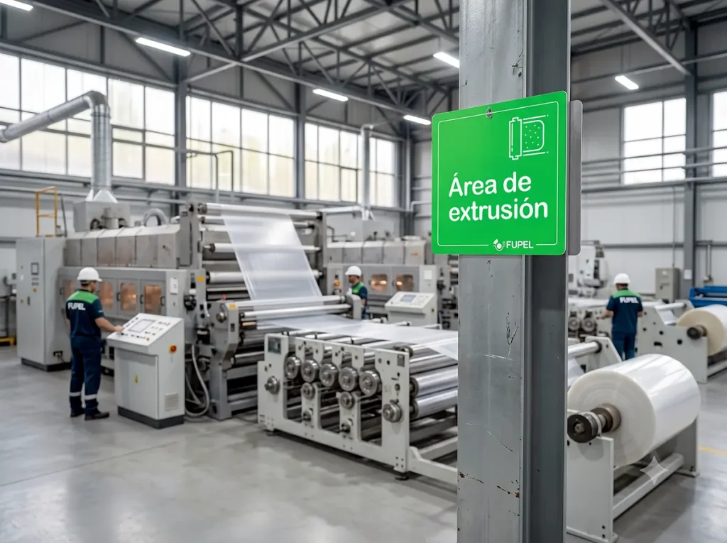 Área de extrusión planta de Fupel por Santiago Avila S.