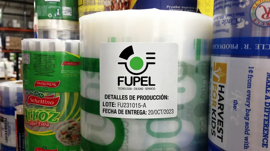 Etiqueta para bobinas de plástico para los clientes de Fupel por Santiago Avila