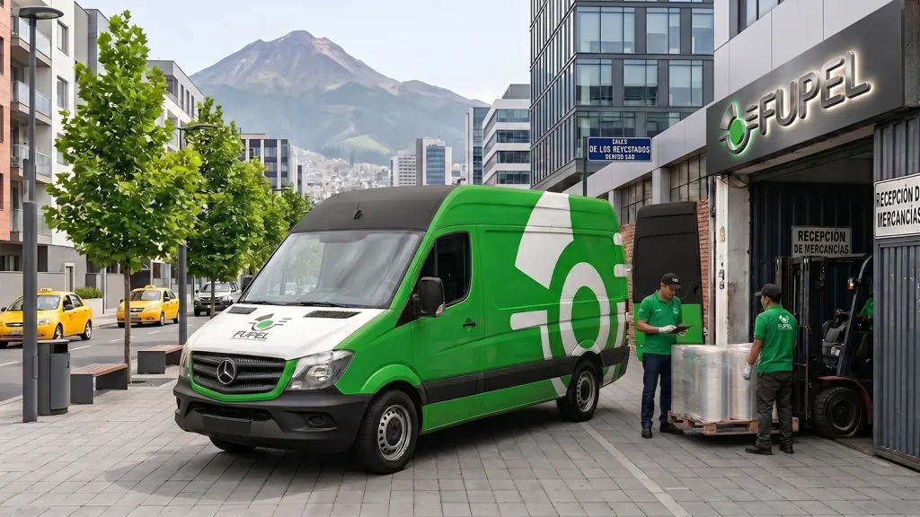 Transporte para entregas Fupel rediseño logotipo por Santiago Avila
