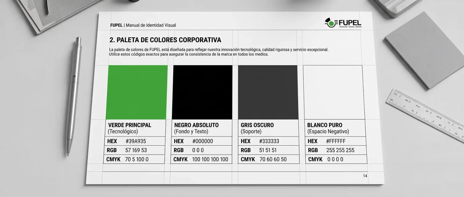 Paleta de colores de Fupel por Santiago Avila