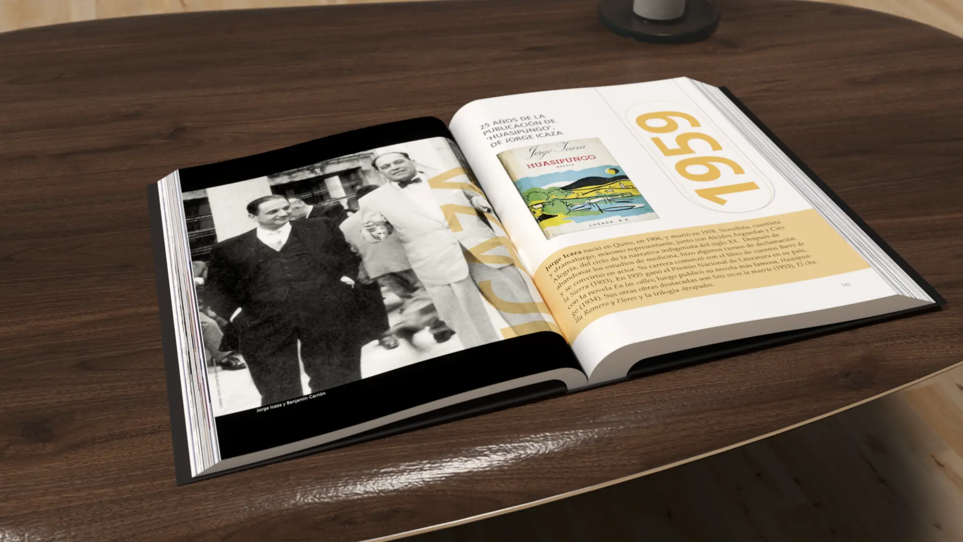 Libro Huellas que no cesan de la CCE diseñado por Santiago Avila S.