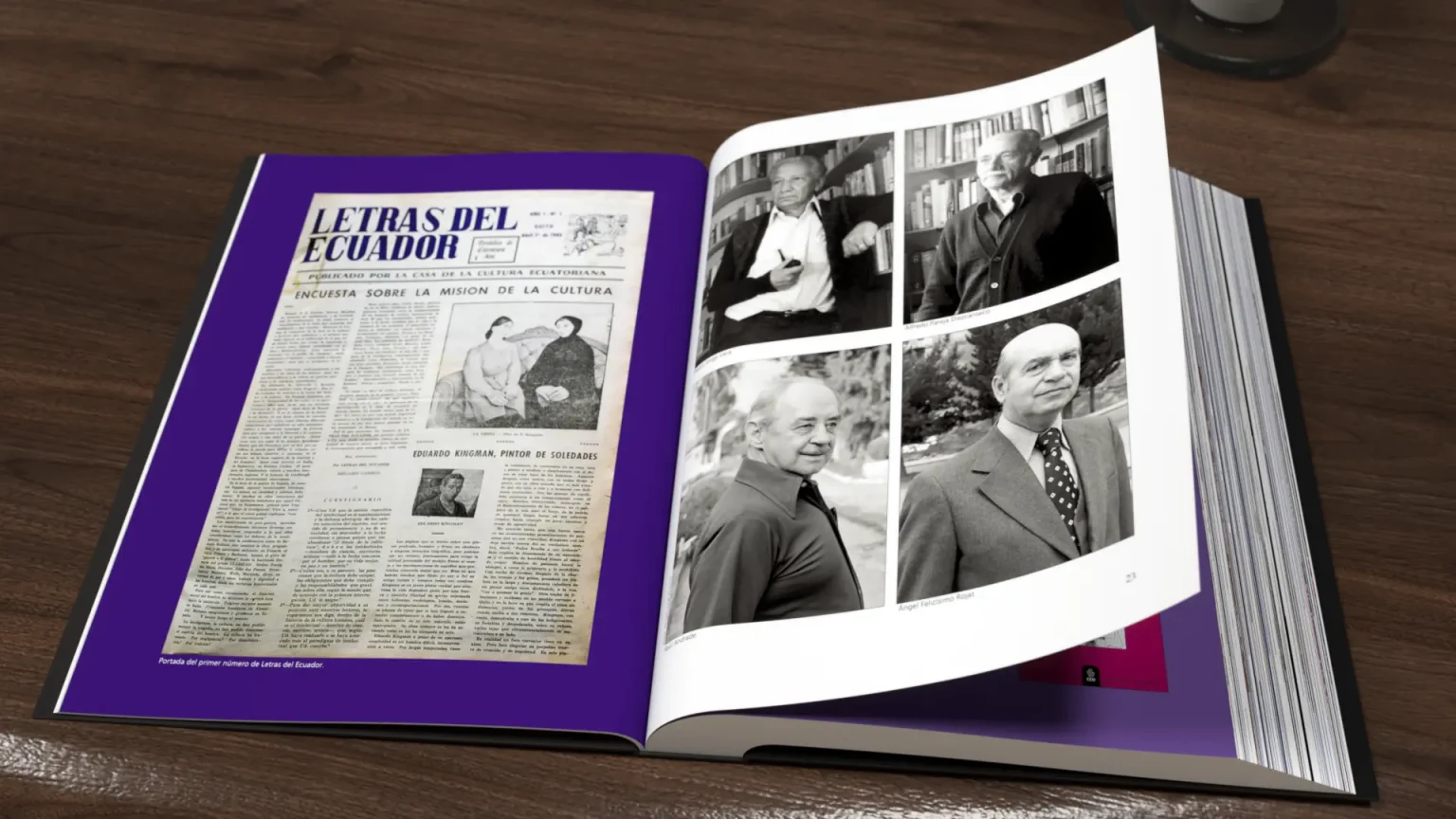 Libro Huellas que no cesan de la CCE diseñado por Santiago Avila S.