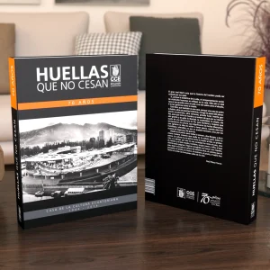 Libro Huellas que no cesan de la CCE diseñado por Santiago Avila S.