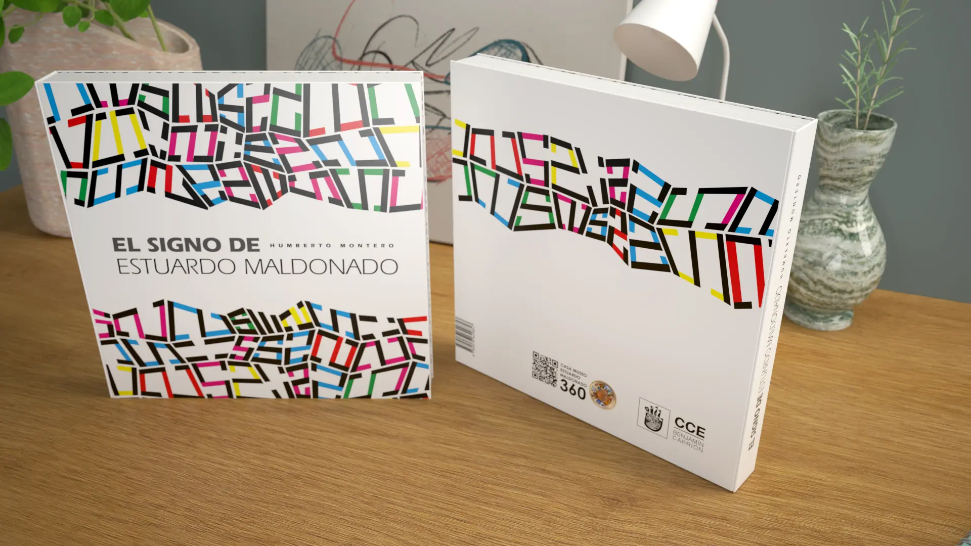 Art book cover design for El signo by Estuardo Maldonado, by Santiago Avila.